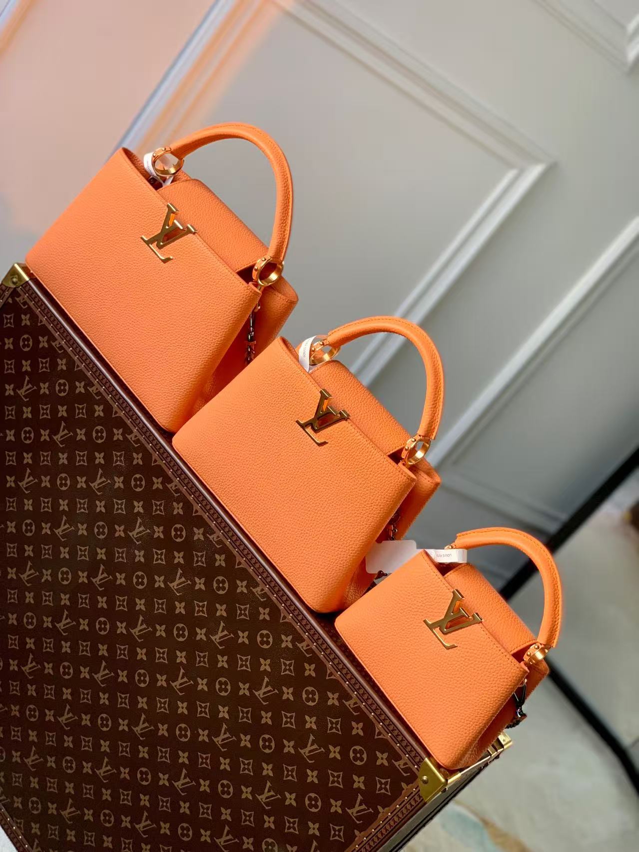 Louis Vuitton Capucines Mini M22606 or BB M22055 or MM M22544 Orange