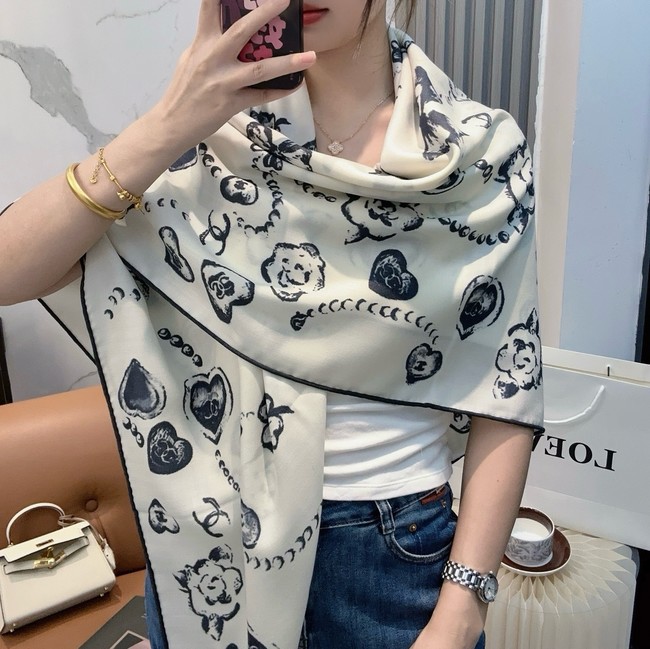 Chanel Square Scarf Silk Jacquard XT263