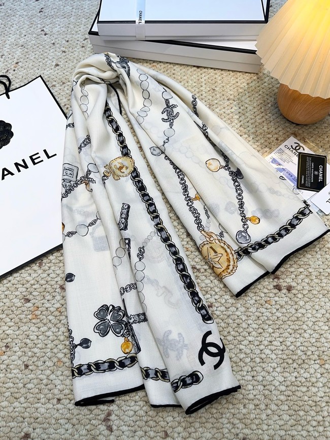 Chanel Square Scarf Silk Jacquard XT267