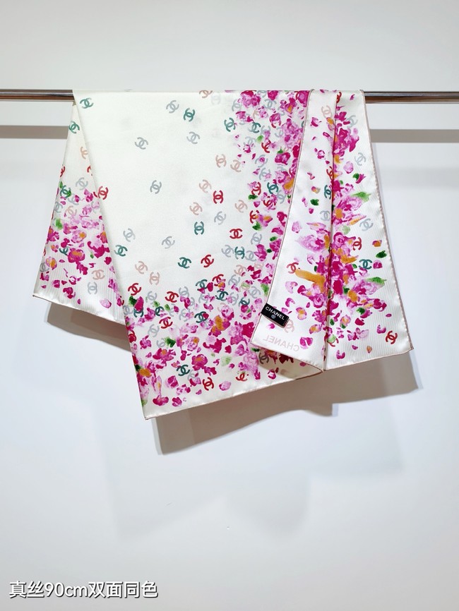 Chanel Square Scarf Silk Jacquard XT286