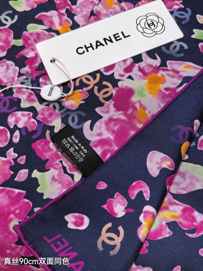 Chanel Square Scarf Silk Jacquard XT287