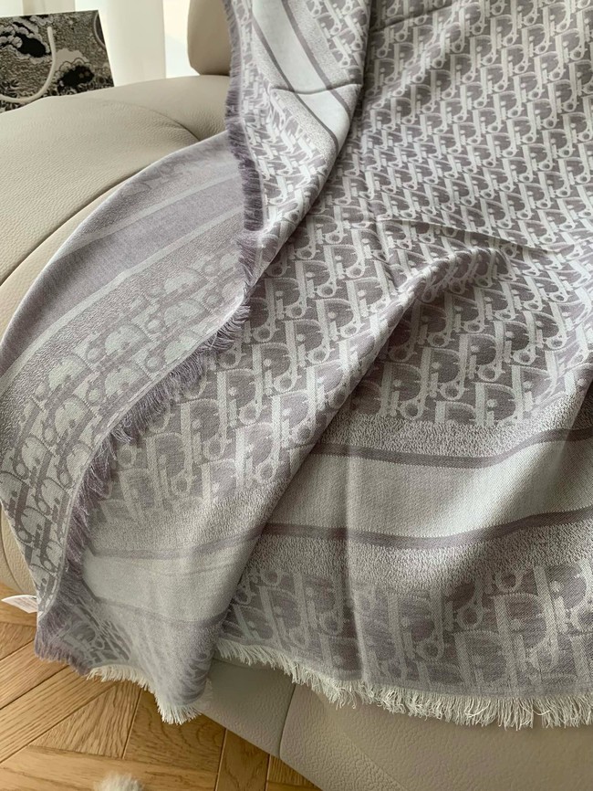 Dior Oblique Shawl Rosewood Pink Cashmere and Silk Jacquard KY078