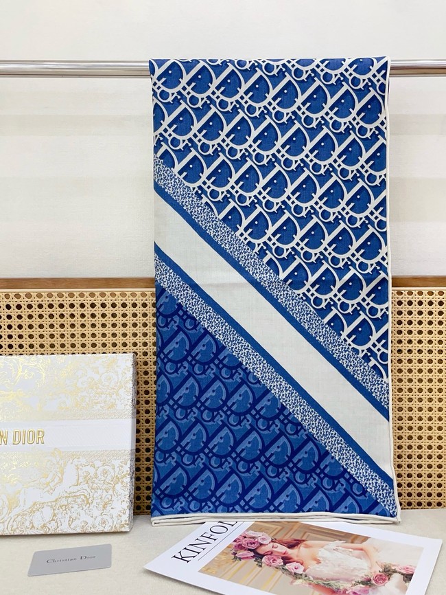 Dior Oblique Shawl Cashmere and Silk Jacquard KY082