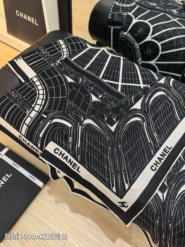 Chanel Shawl Cashmere and Silk Jacquard KY107