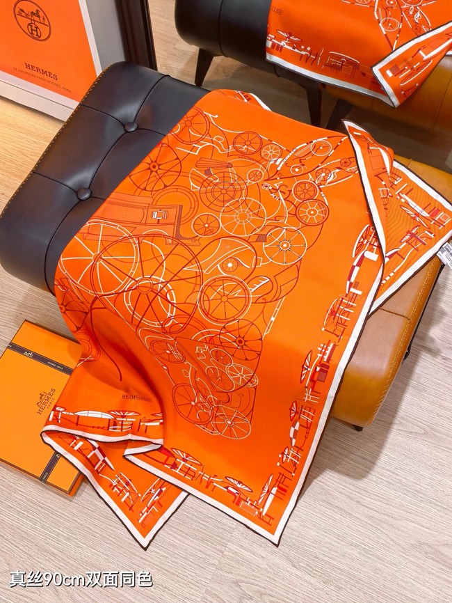 Hermes 90 Square Scarf Silk Twill KY166