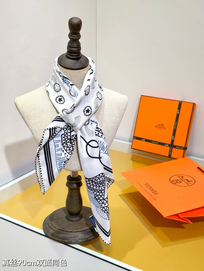 Hermes 90 Square Scarf Silk Twill KY169