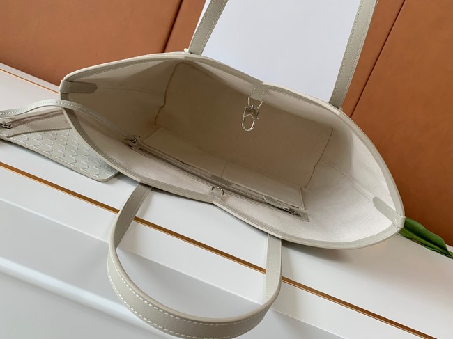 Goyard Calfskin Leather Tote Bag MM M8002 gray