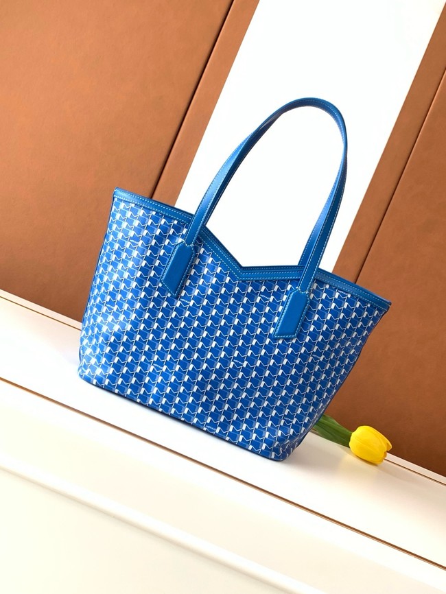 Goyard Calfskin Leather Tote Bag PM M8003 blue