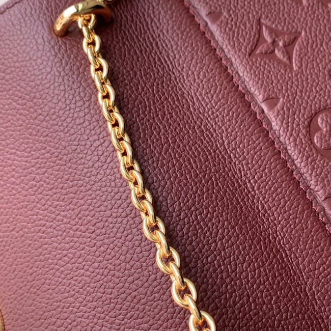 Louis Vuitton Wallet On Chain Rosy M25814 Grenat Red