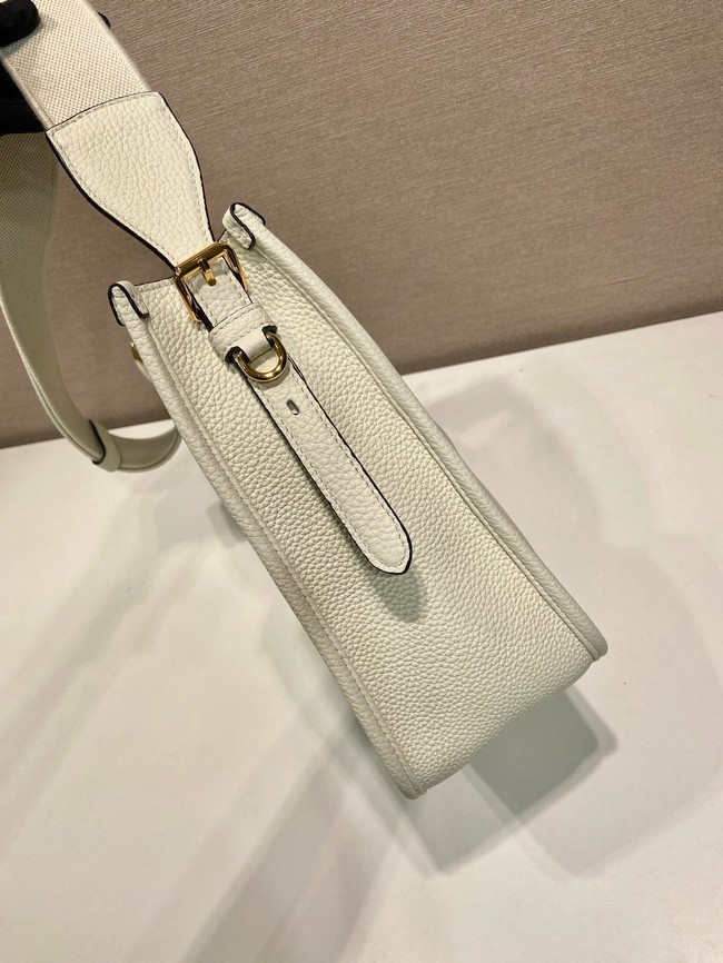 Prada Leather bag with shoulder strap 1BC073 Cream