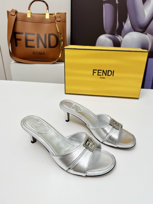 FENDI FFold leather mid-heel sandals 8R8538-2
