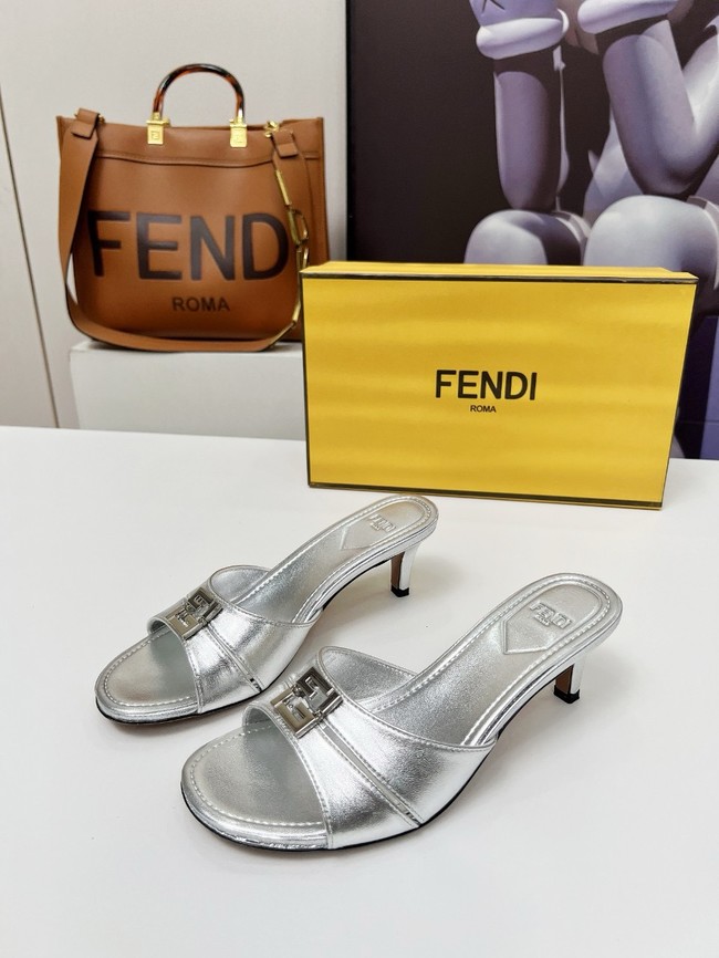 FENDI FFold leather mid-heel sandals 8R8538-2