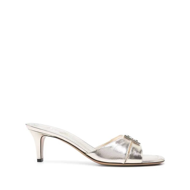 FENDI FFold leather mid-heel sandals 8R8538-2