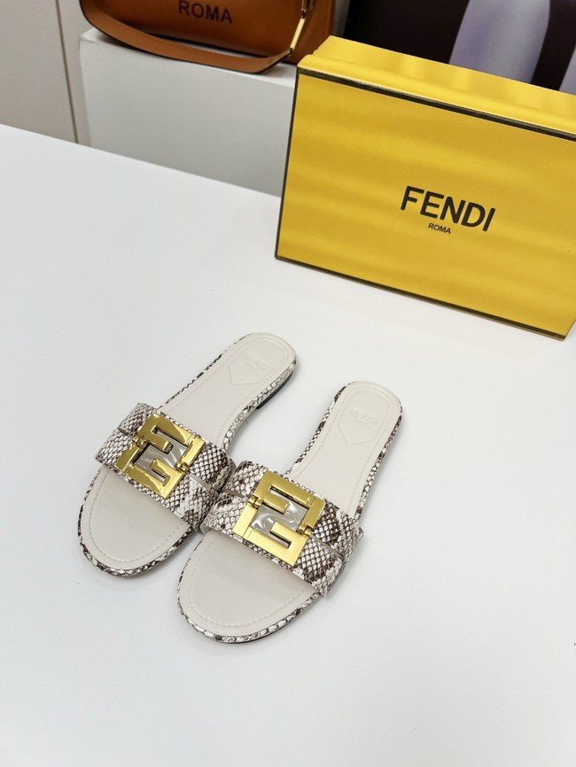 FENDI FFold leather mid-heel sandals 8R8538-3