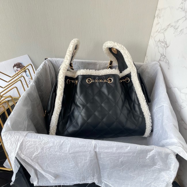 CHANEL 25 Small Handbag AS5293 black& Gold