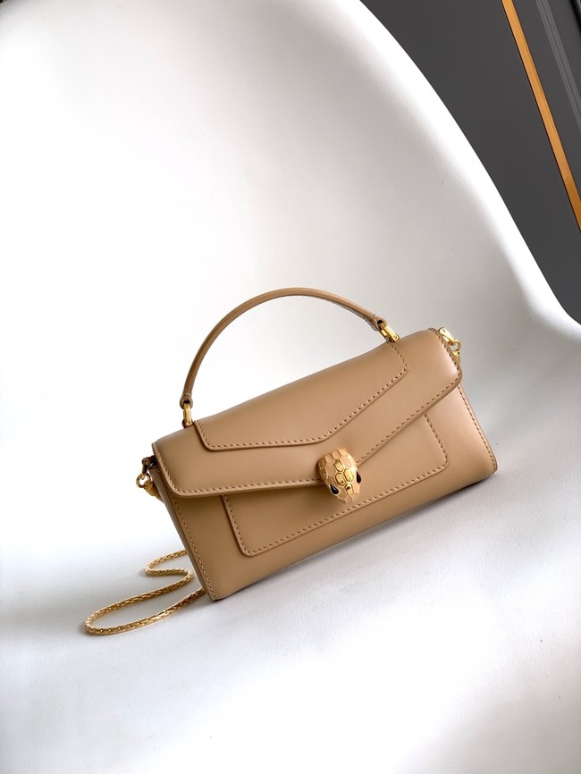 Bvlgari Serpenti Forever leather crossbody bag 289688 Apricot