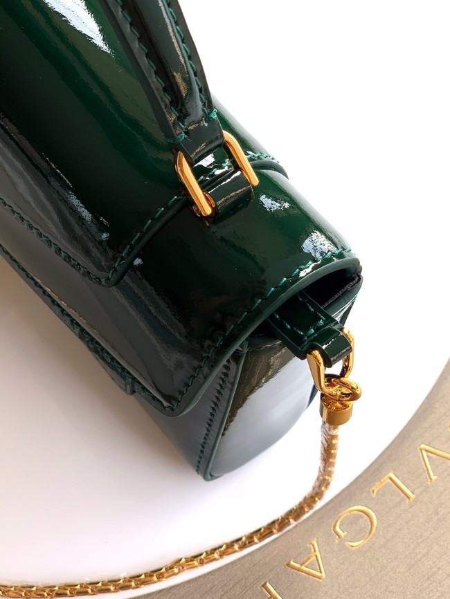 Bvlgari Serpenti Forever leather crossbody bag 289688 Dark green