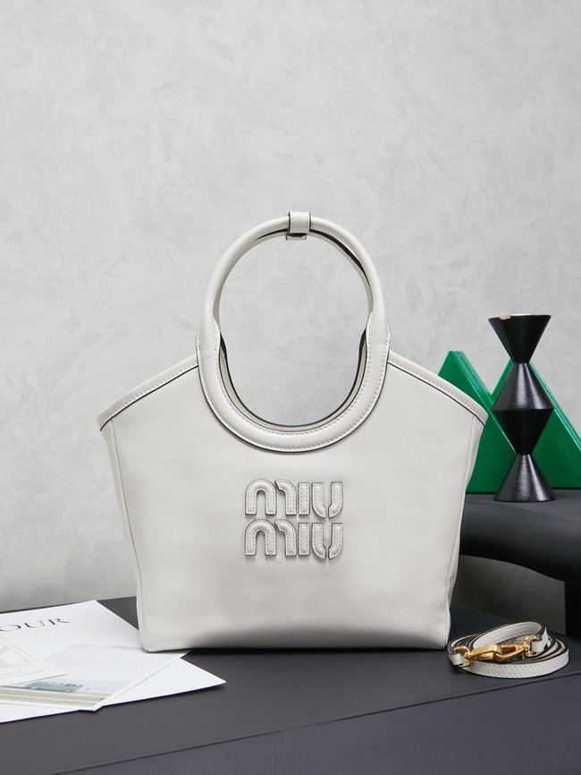 MIU MIU Leather Shoulder Bags 5GB288 white