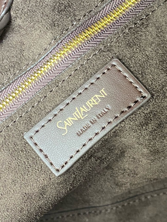 Saint Laurent Y TOTE IN LEATHER 817602 dark brown