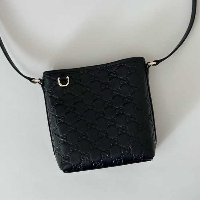 Gucci GG Emblem nano bucket bag 847090 black