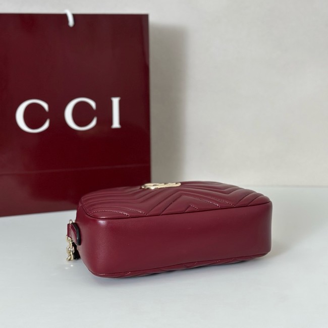 Gucci GG Marmont small camera bag 855273 Rosso Ancora red