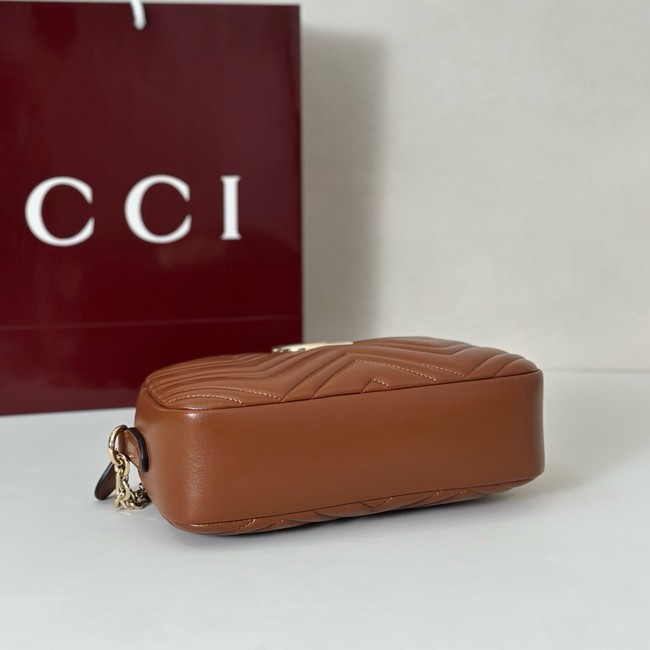 Gucci GG Marmont small camera bag 855273 brown