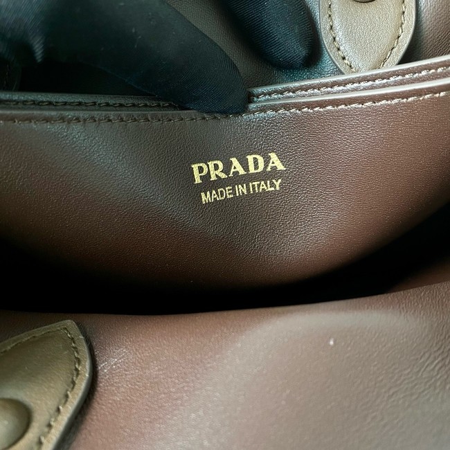 Prada medium leather tote bag 1BA434 Caramel