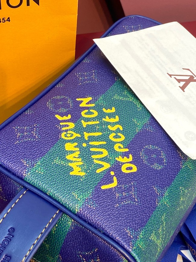 Louis Vuitton Locker Dopp Kit M25902 Blue Stripes