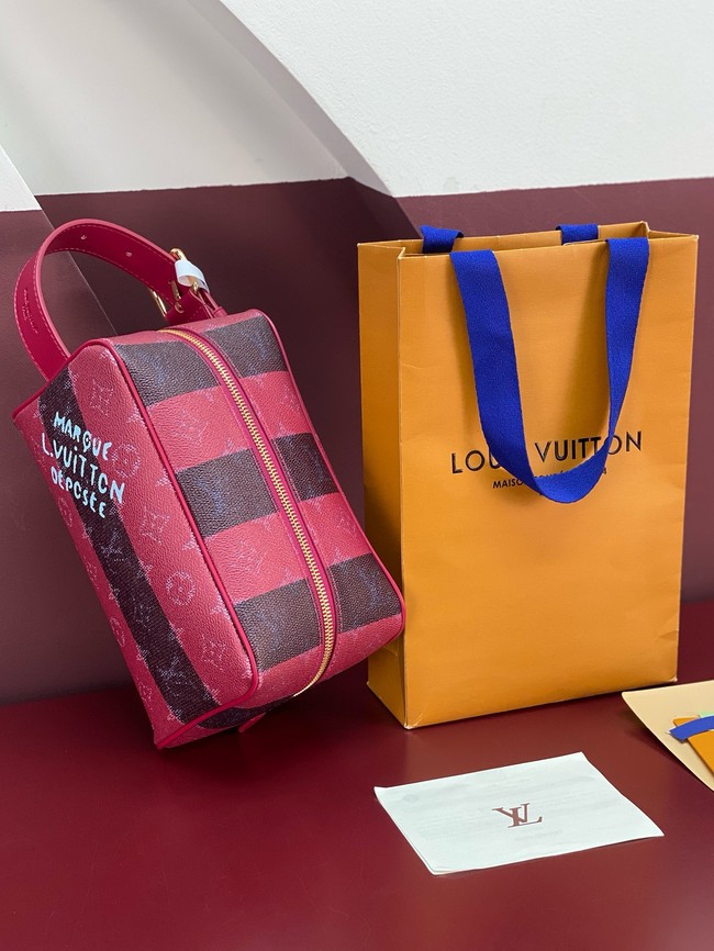 Louis Vuitton Locker Dopp Kit M25902 red