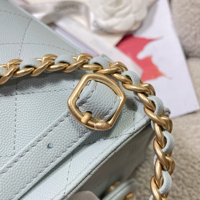 CHANEL 25 Medium Backpack AS5600 light blue