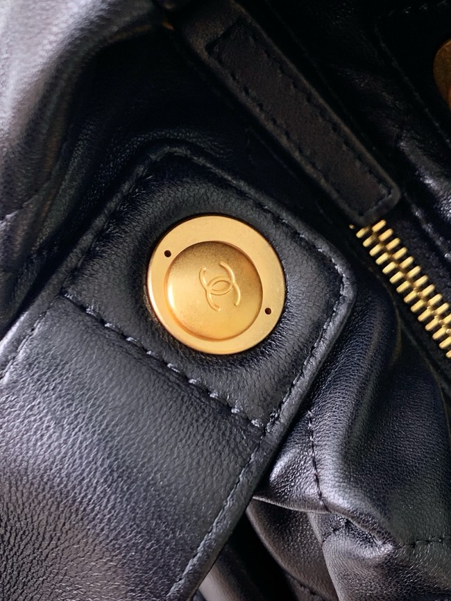 Chanel Shiny Lambskin Bow bag AS5851 black