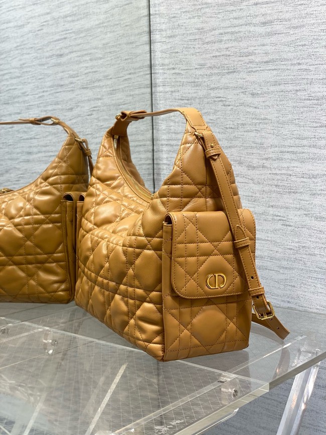 Dior Large D-Dream Bag Macrocannage Lambskin M6322 tan