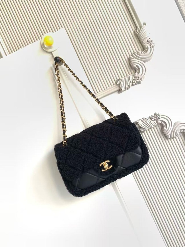CHANEL Small Shoulder Bag Lambskin AS5149 black