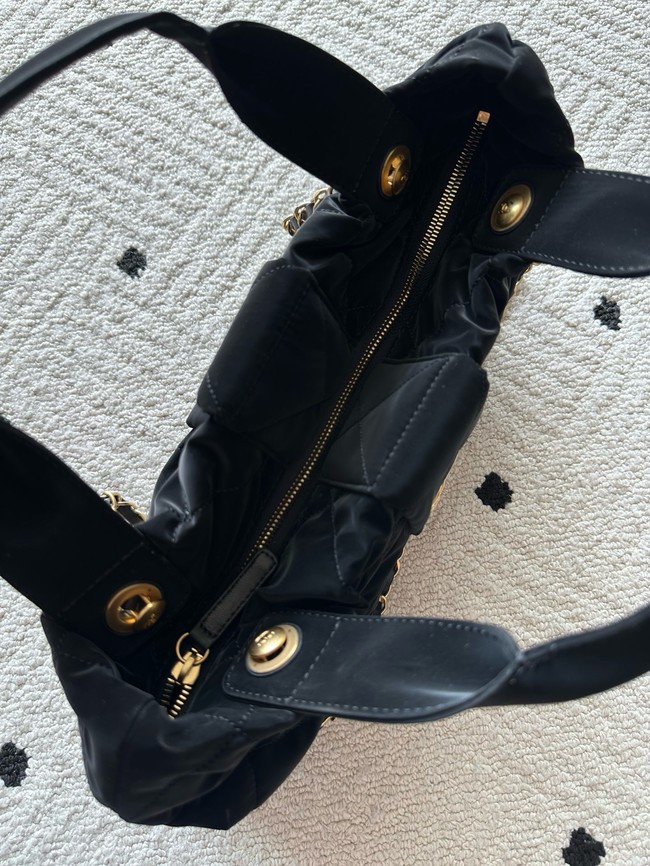 Chanel Bow bag Velvet-Effect Nylon AS5851 Black