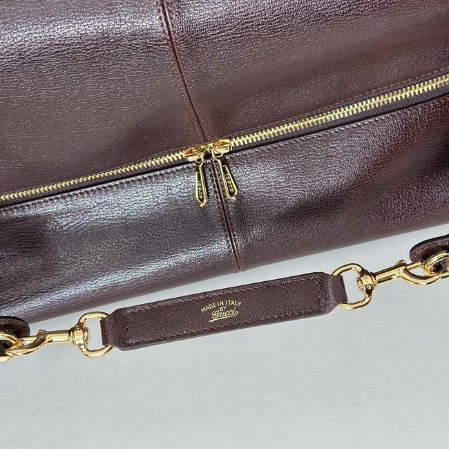 Gucci Hobo Top Handle Bag 864485 dark brown