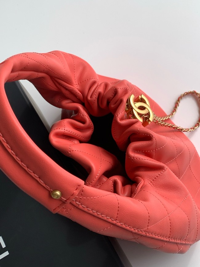 CHANEL Hobo Handbag AS5976 Coral