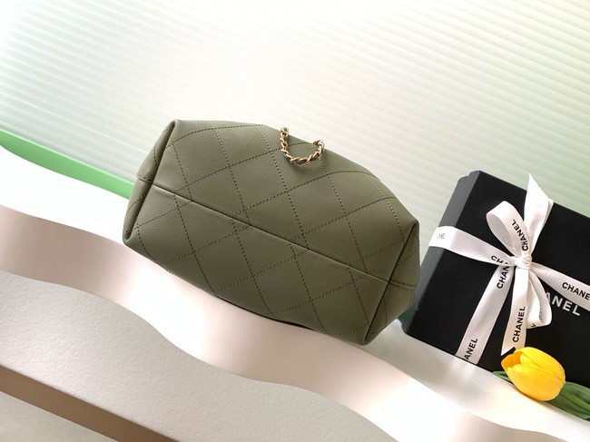 CHANEL Hobo Handbag AS5976 green