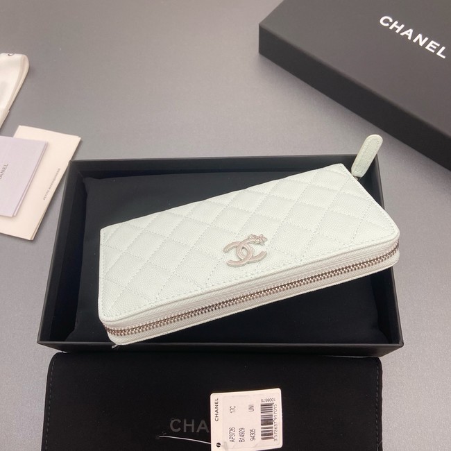 Chanel Classic Zipped Wallet 3726 light green