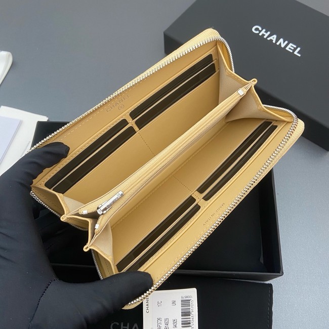 Chanel Classic Zipped Wallet 3726 yellow
