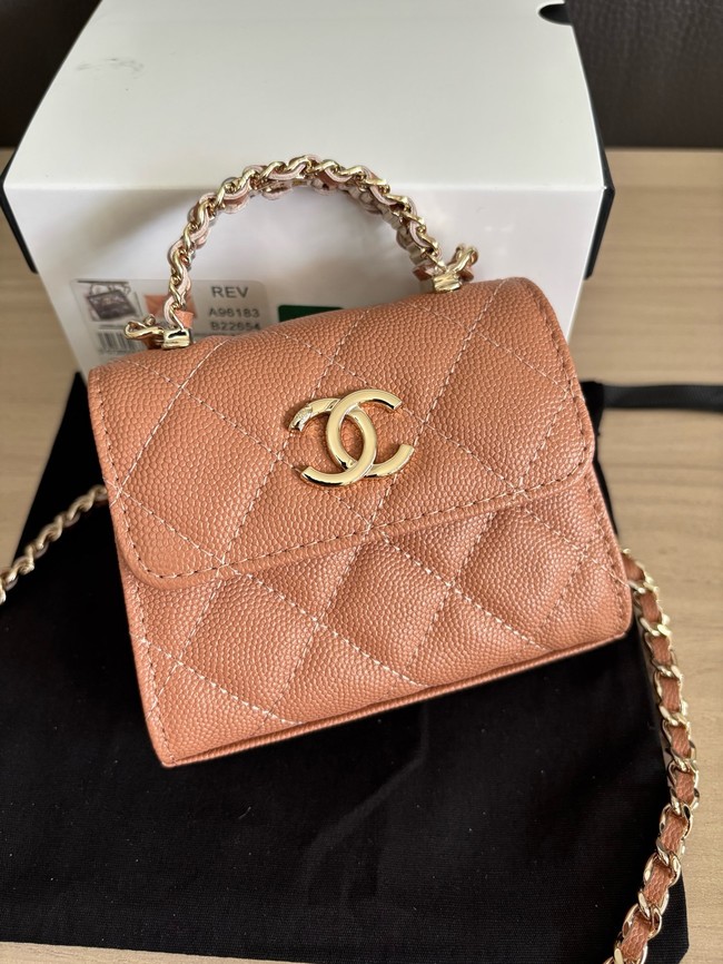 CHANEL Clutch With Chain 96183 dark pink