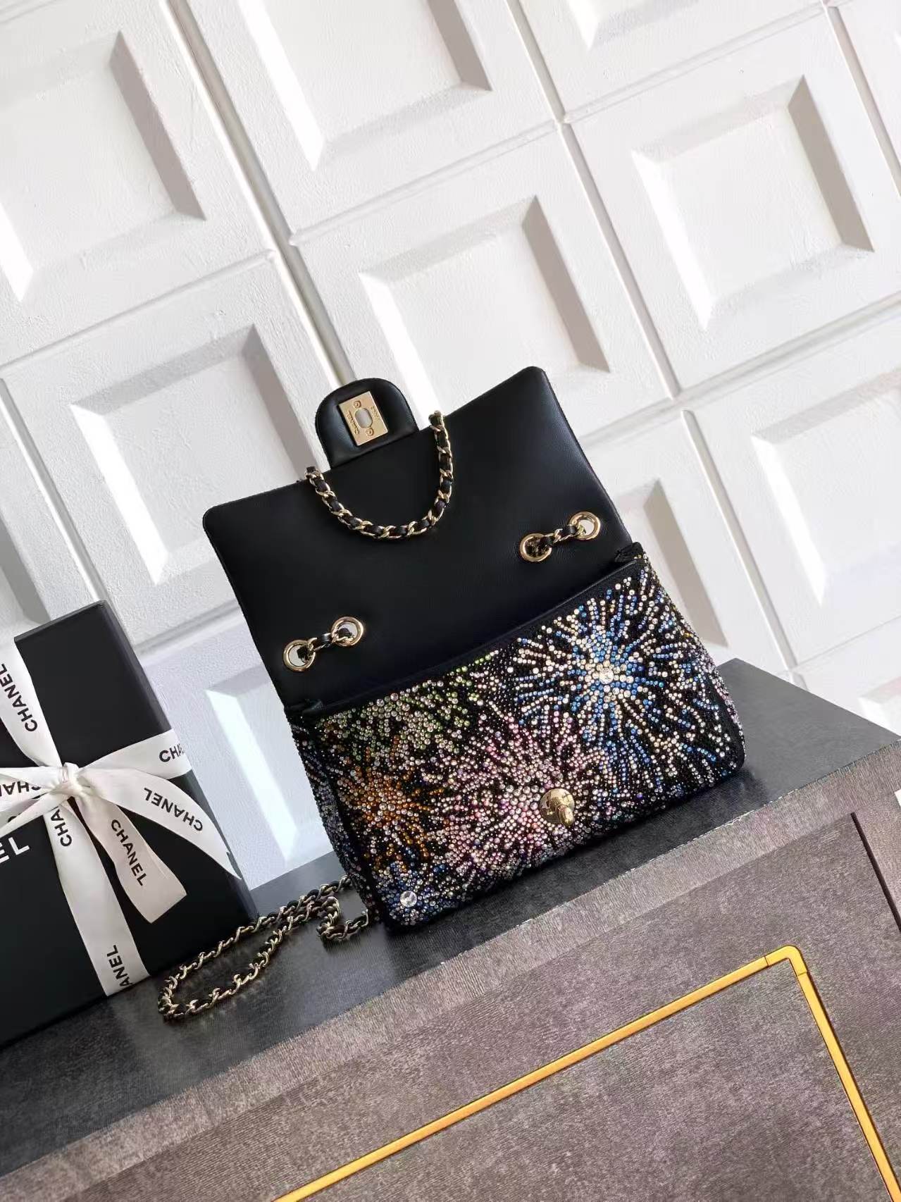 Chanel Starry Sky Diamond Inlay Flat Bag CF6171