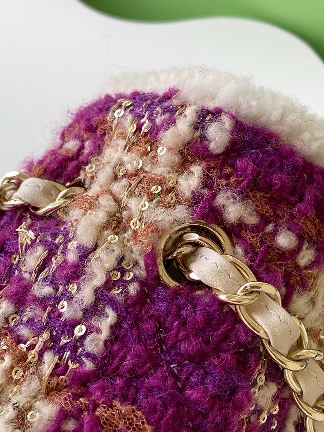 CHANEL Large Flap Bag AS5686 Fuschia&Pink