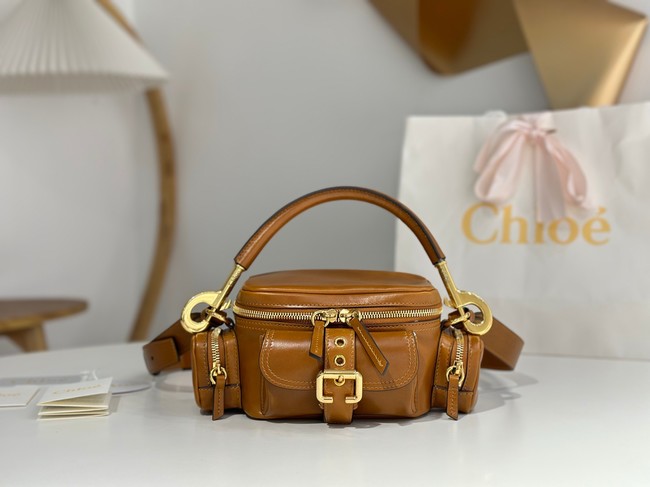 Chloe Soft leather bowling bag W0653 brown