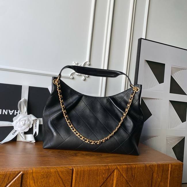 CHANEL Hobo Bag Lambskin AS5978 black