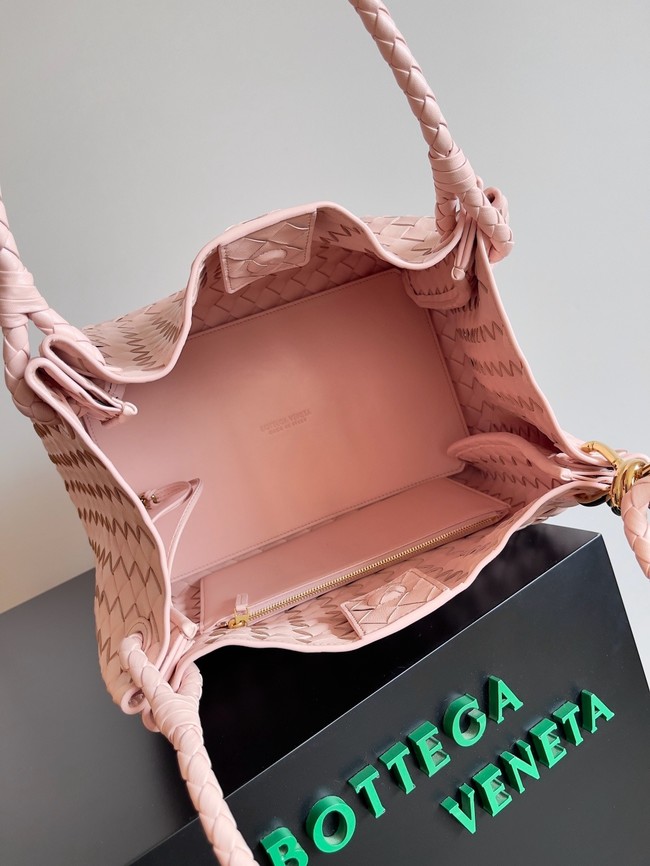 Bottega Veneta Parachute 826212 pink& Brass finish