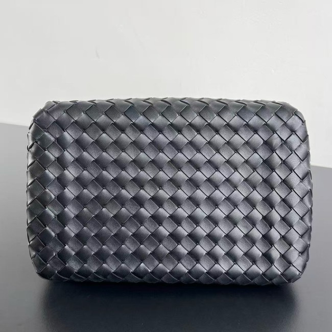 Bottega Veneta Parachute 826212 black&Vintage silver finish