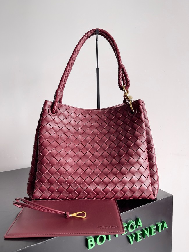 Bottega Veneta Parachute 826212 burgundy&Brass finish