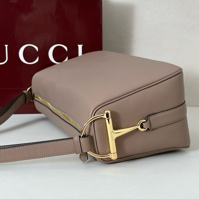 Gucci Half Horsebit large shoulder bag 862530 gray