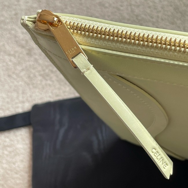 Celine FLAT CABAS NEW LUGGAGE IN GLOSSY CALFSKIN 123963 CITRUS