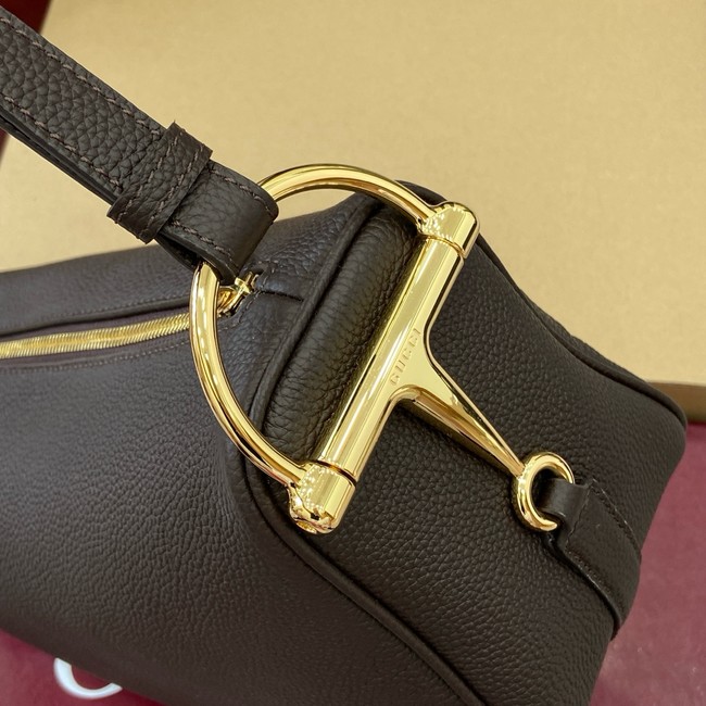 Gucci Half Horsebit medium shoulder bag 860787 dark brown
